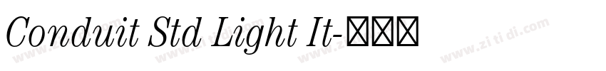 Conduit Std Light It字体转换